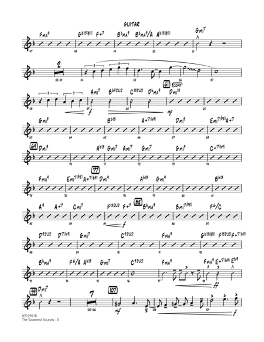 The Sweetest Sounds (Alto Sax Feature) - Guitar Alto Saxophone scores gallery preview page 2