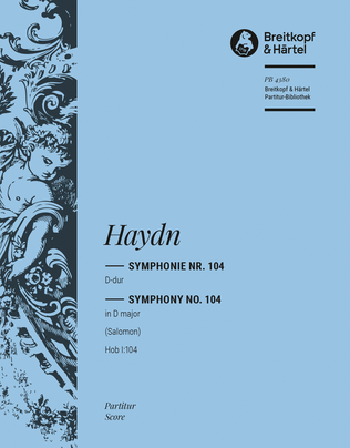 Book cover for Symphony No. 104 in D major Hob I:104