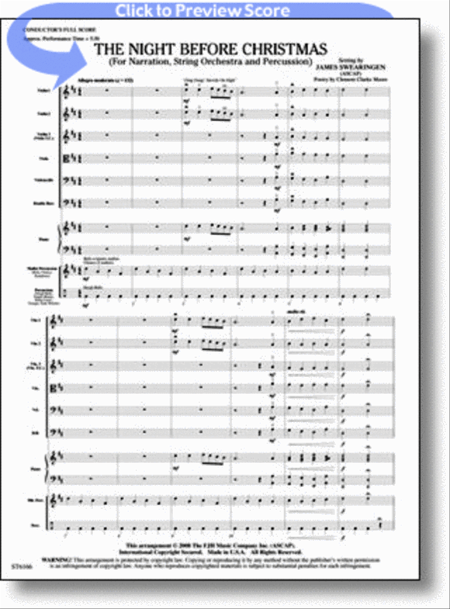 The Night Before Christmas String Orchestra scores gallery preview page 1