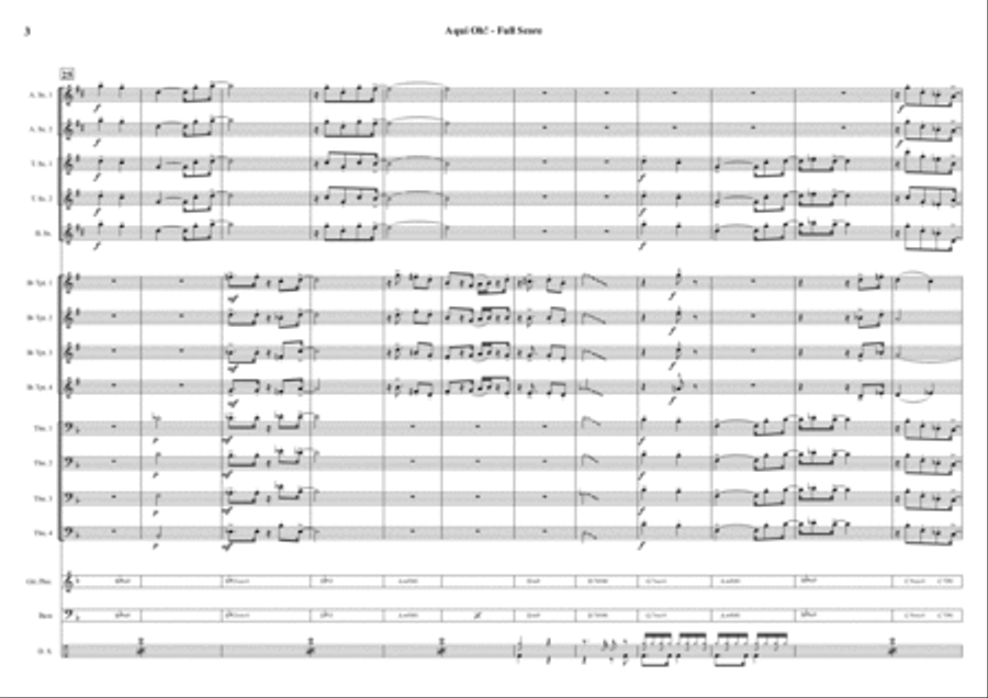 Aqui, Oh! Jazz Ensemble scores gallery preview page 3