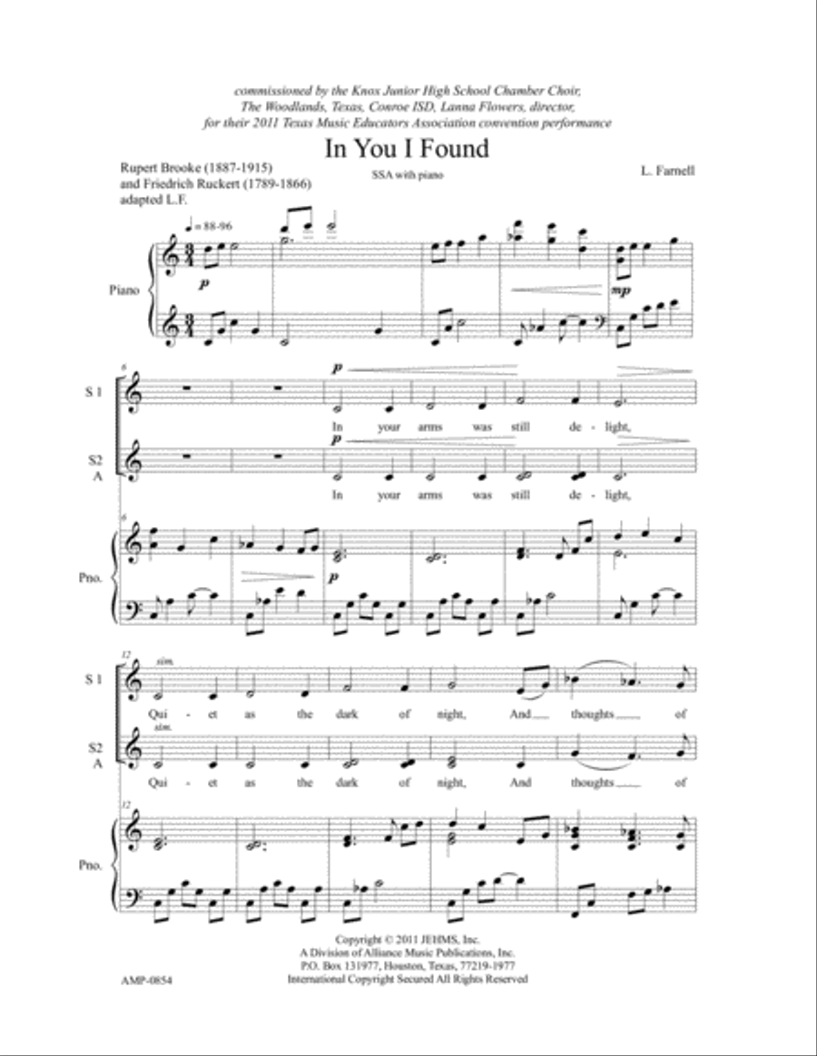 In You I Found SSA scores gallery preview page 2