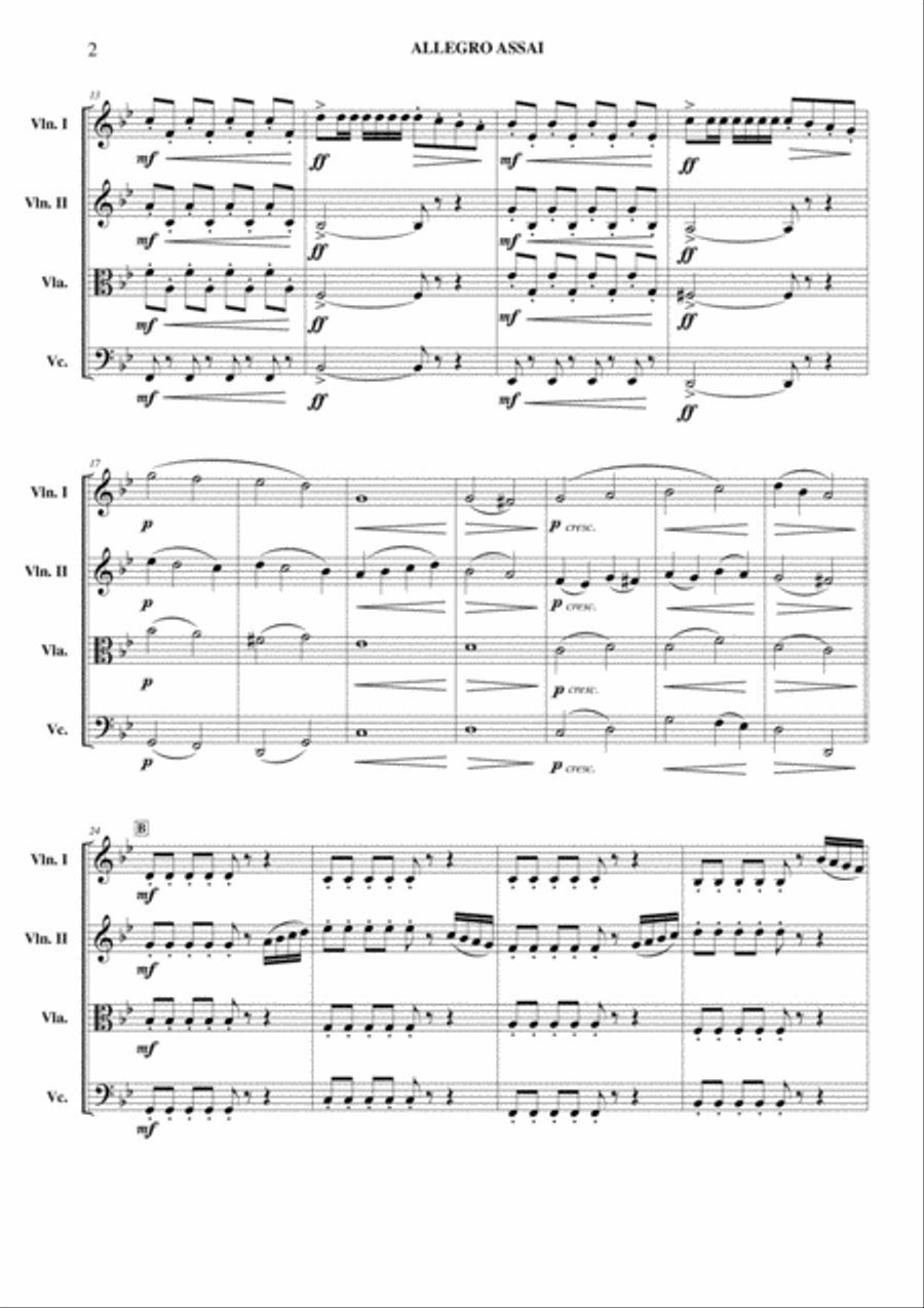 Allegro Assai String Quartet scores gallery preview page 3