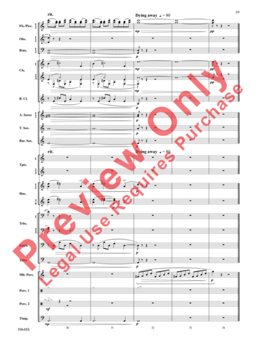 A Childhood Remembered Concert Band scores gallery preview page 19