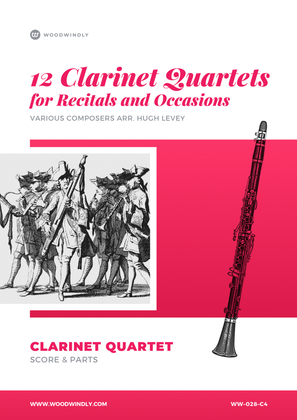 Book cover for 12 Clarinet Quartets for Recitals and Occasions