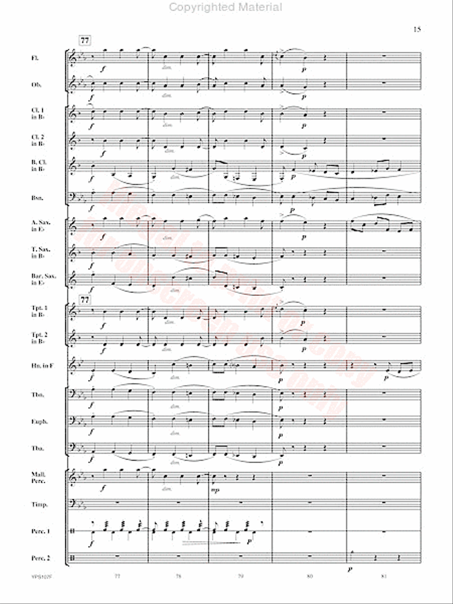 Fughetta Fughetta Concert Band scores gallery preview page 16