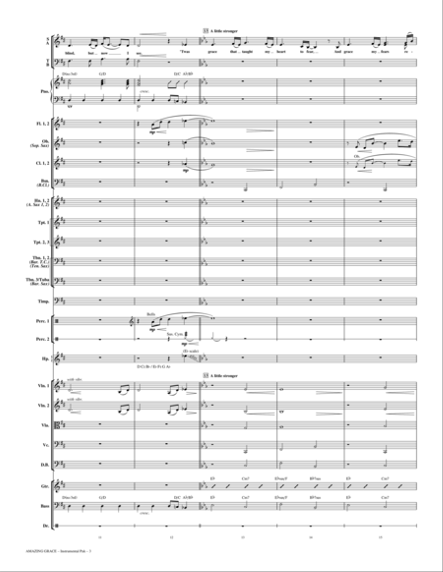 Amazing Grace (My Chains Are Gone) - Full Score Choir scores gallery preview page 3