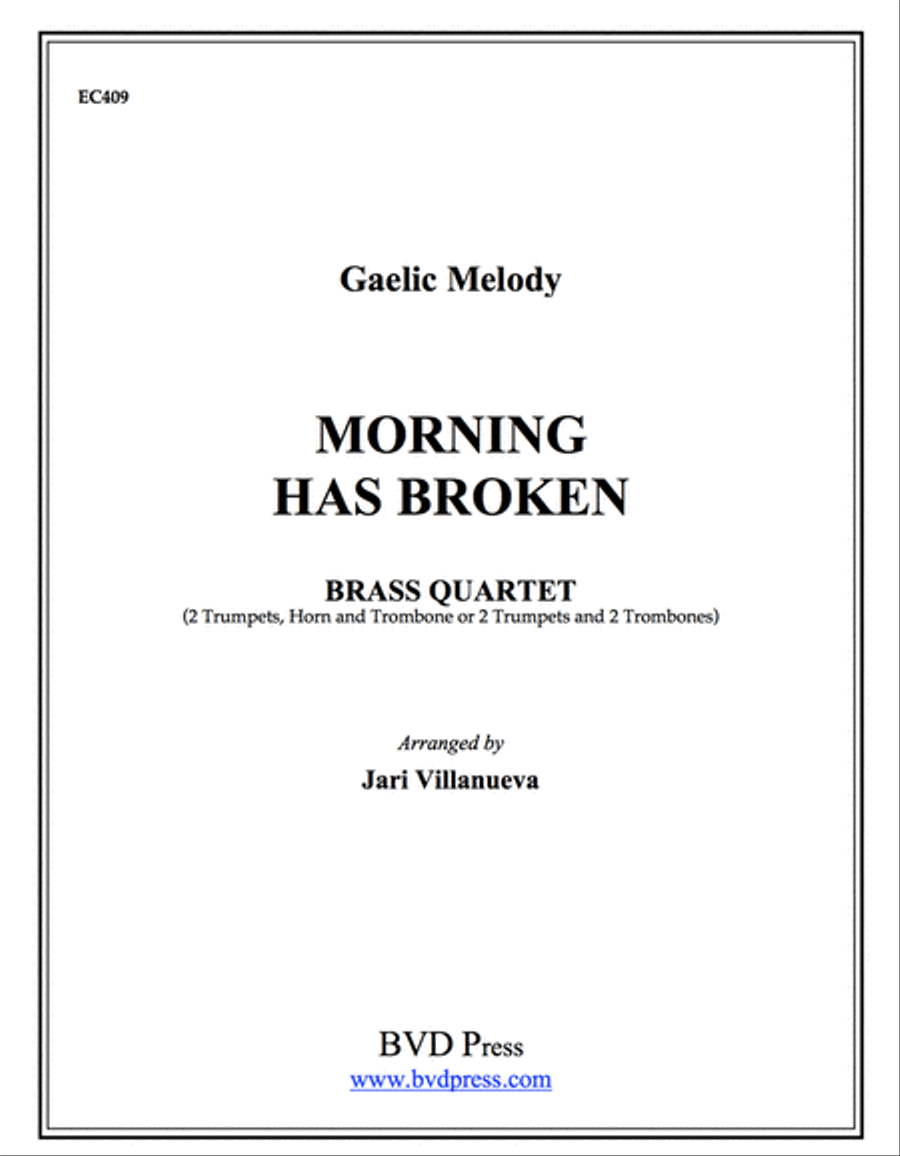 Morning Has Broken Brass Quartet scores gallery preview page 1