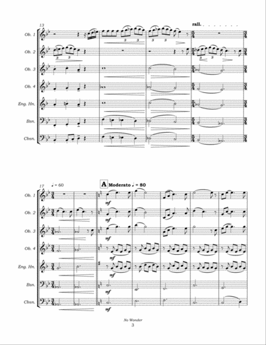 No Wonder Woodwind Ensemble scores gallery preview page 6