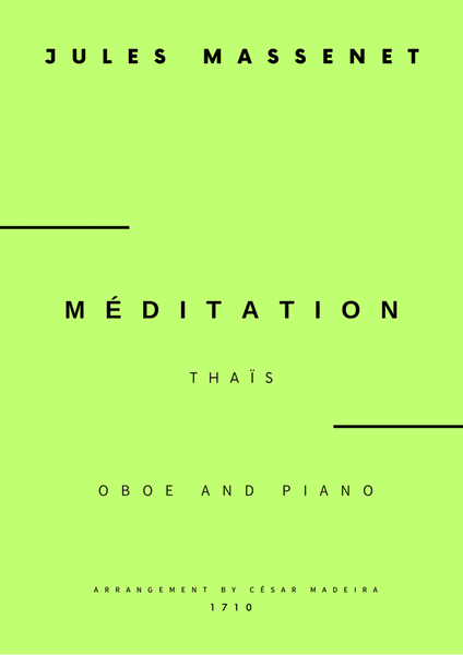 Meditation from Thais - Oboe and Piano (Full Score and Parts) image number null