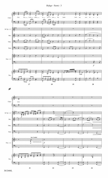 Refuge - Brass and Percussion Score and Parts