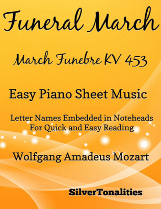 Funeral March KV 453 Easy Piano Sheet Music