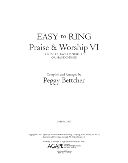 Easy To Ring Praise & Worship VI