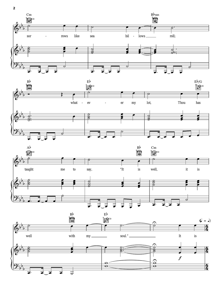 It Is Well It Is Well Piano, Vocal, Guitar scores gallery preview page 2