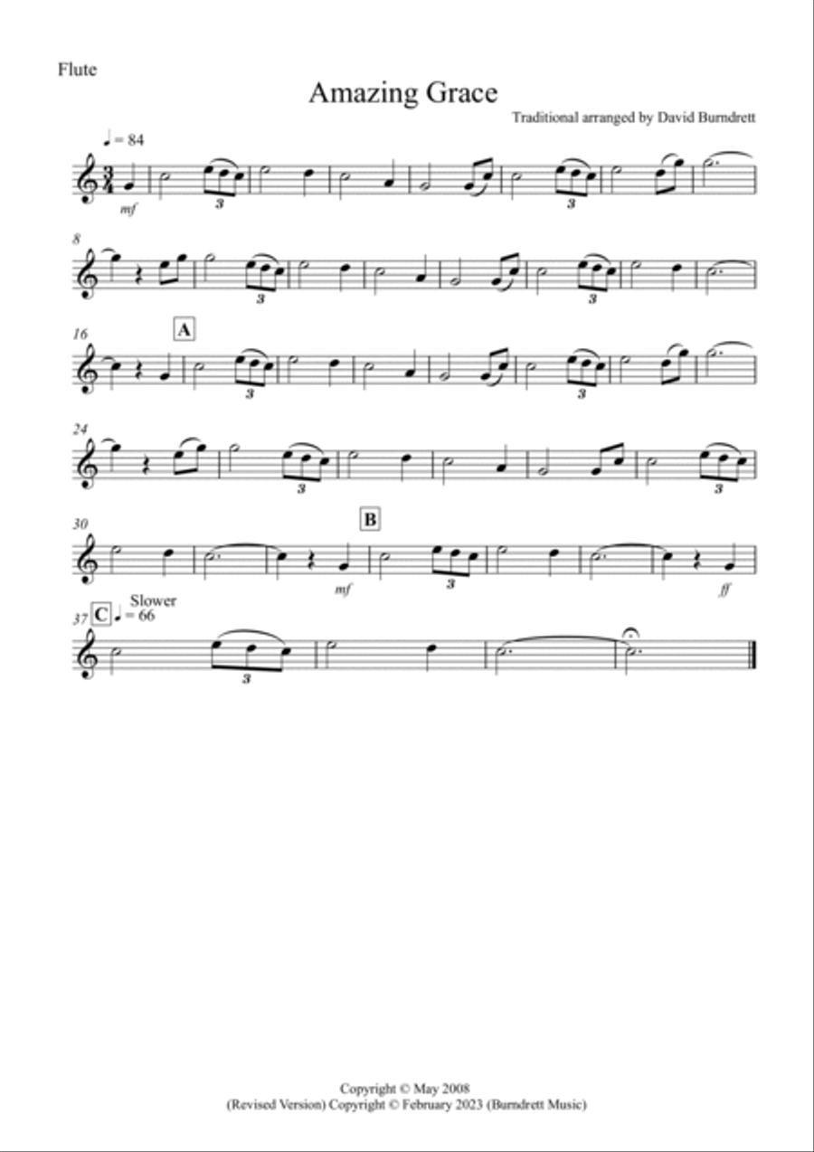 Amazing Grace for School Wind Band Concert Band scores gallery preview page 6