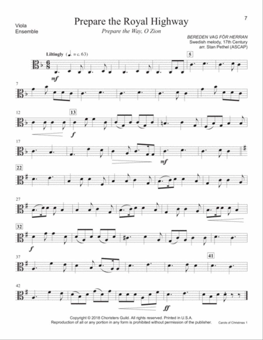 Carols of Christmas, Set 1 - Viola Piano Accompaniment scores gallery preview page 5