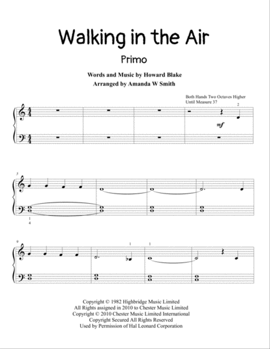 Walking In The Air Easy Piano scores gallery preview page 3