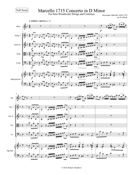 Marcello Oboe Concerto in D Minor