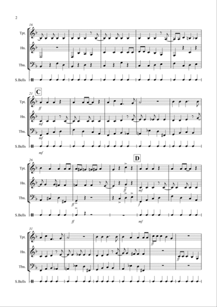 Jingle Bells (jazzy style!) for Brass Trio Jingle Bells (jazzy style!) for Brass Trio Brass Trio scores gallery preview page 2