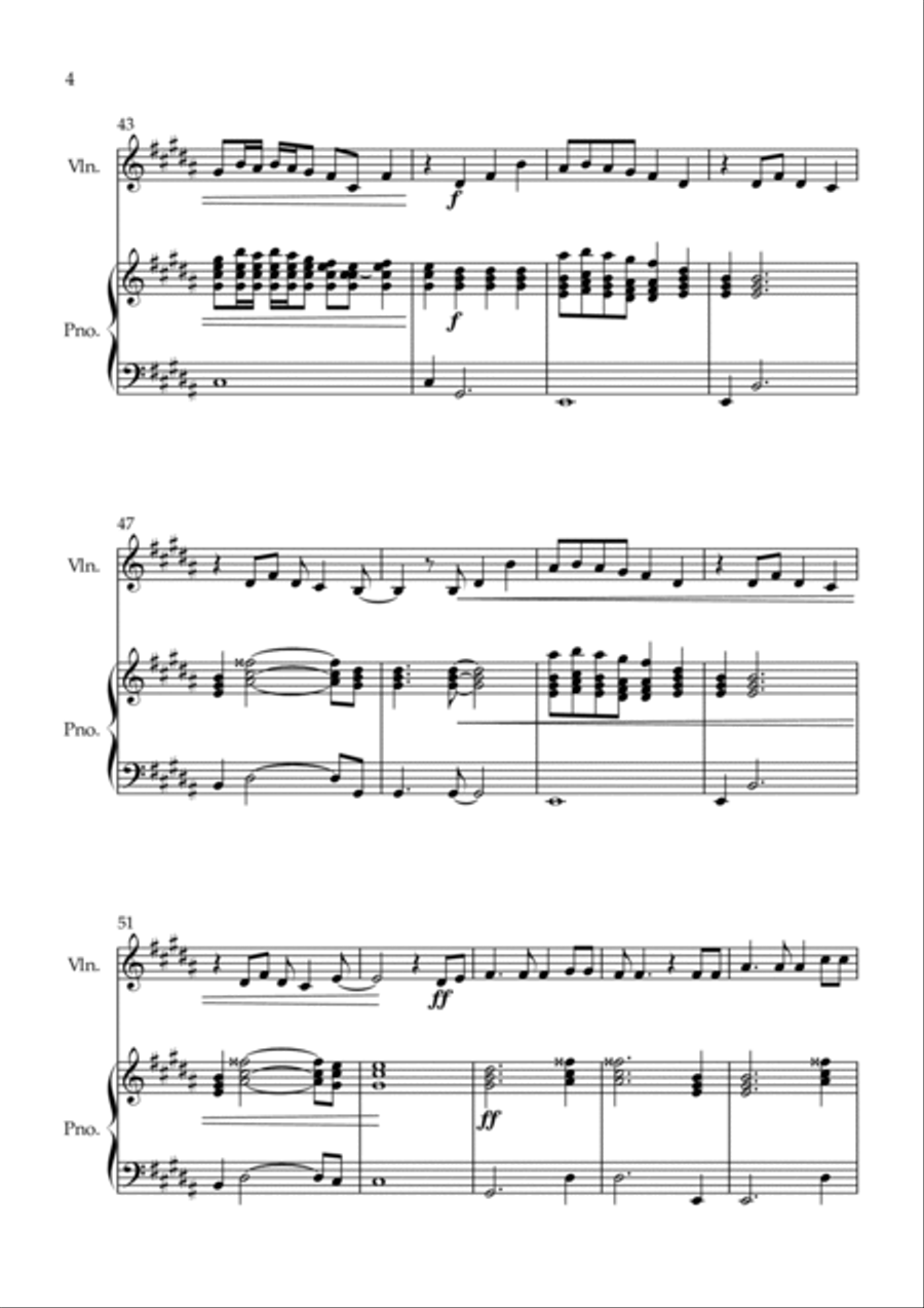 Mary On A Cross Violin Solo scores gallery preview page 4