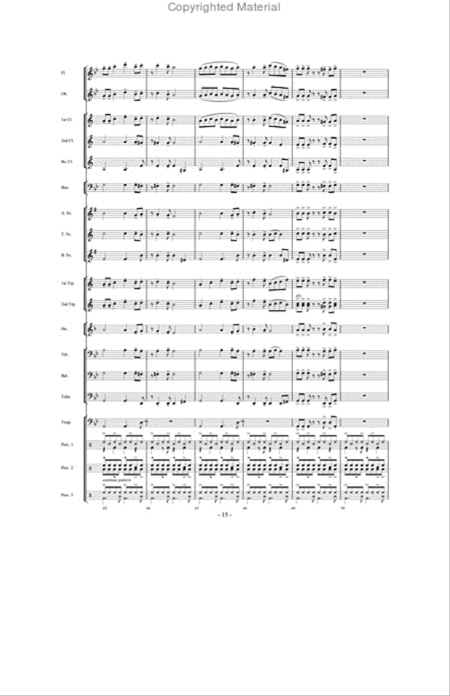 Mambo cubano Concert Band scores gallery preview page 14