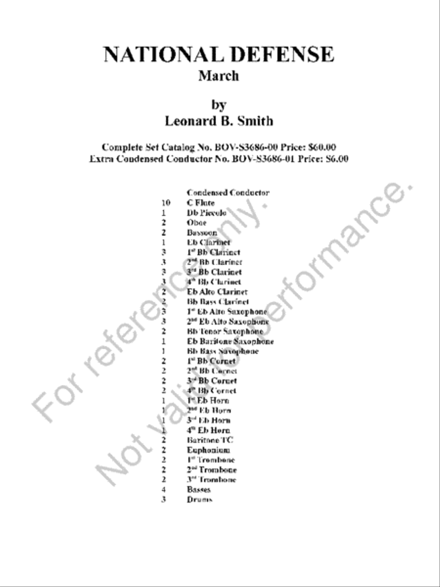 National Defense National Defense Concert Band scores gallery preview page 2