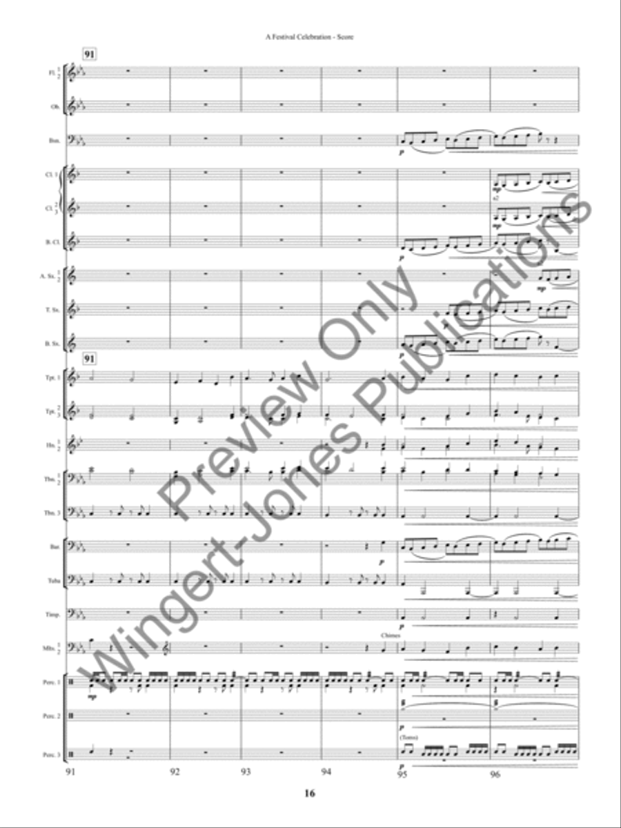 A Festival Celebration A Festival Celebration Concert Band scores gallery preview page 19