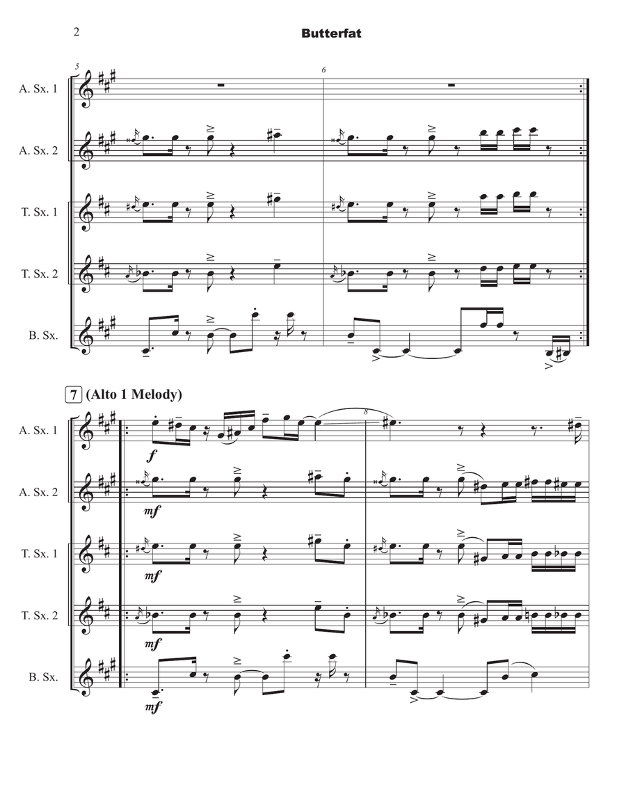 Butterfat Woodwind Trio scores gallery preview page 4