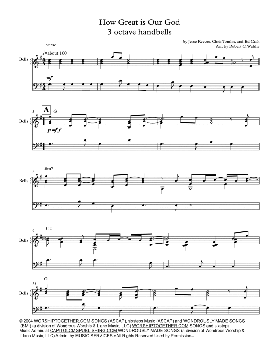 How Great Is Our God How Great Is Our God Handbell Choir scores gallery preview page 1