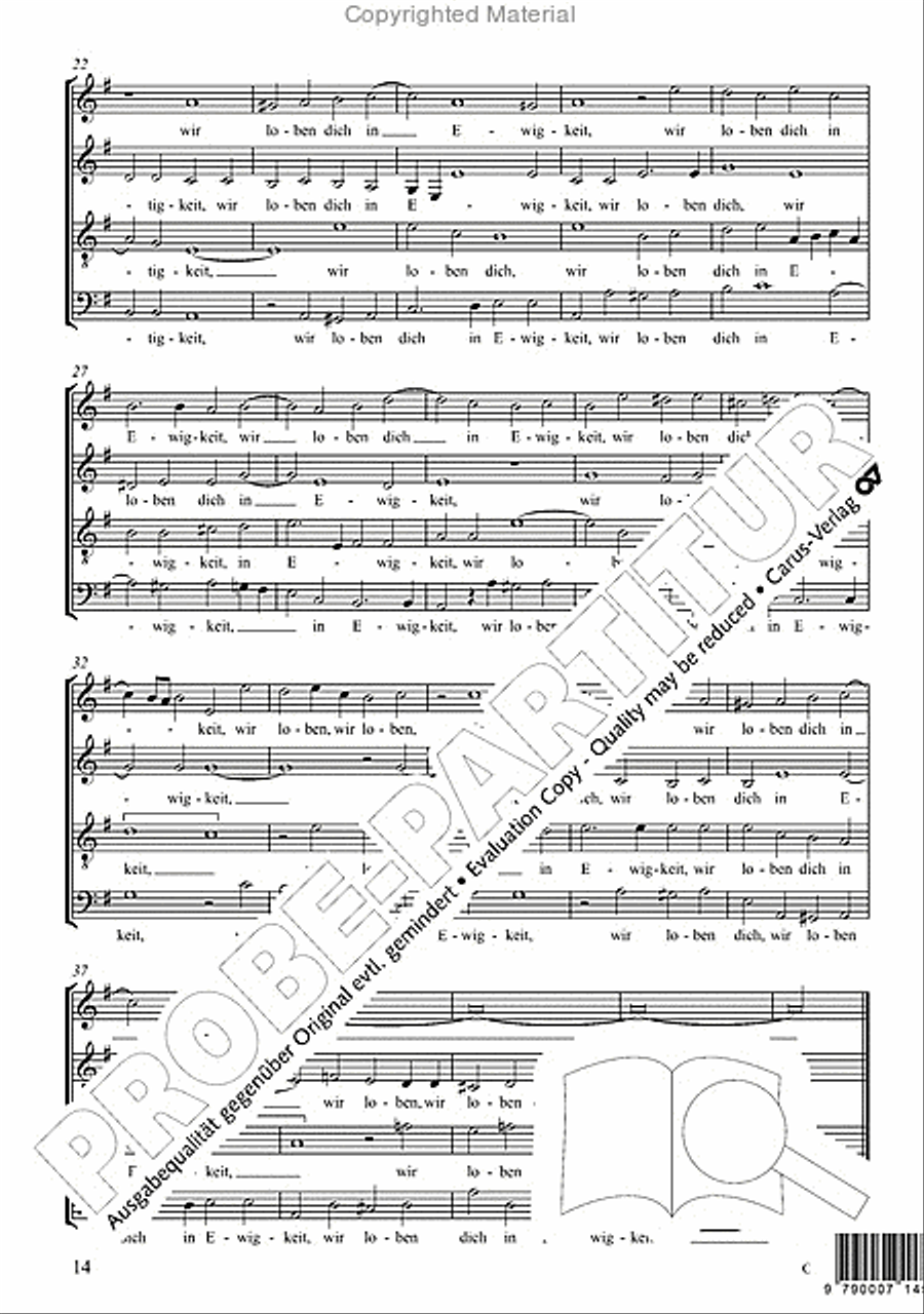 Christ, der du bist der helle Tag 4-Part scores gallery preview page 13