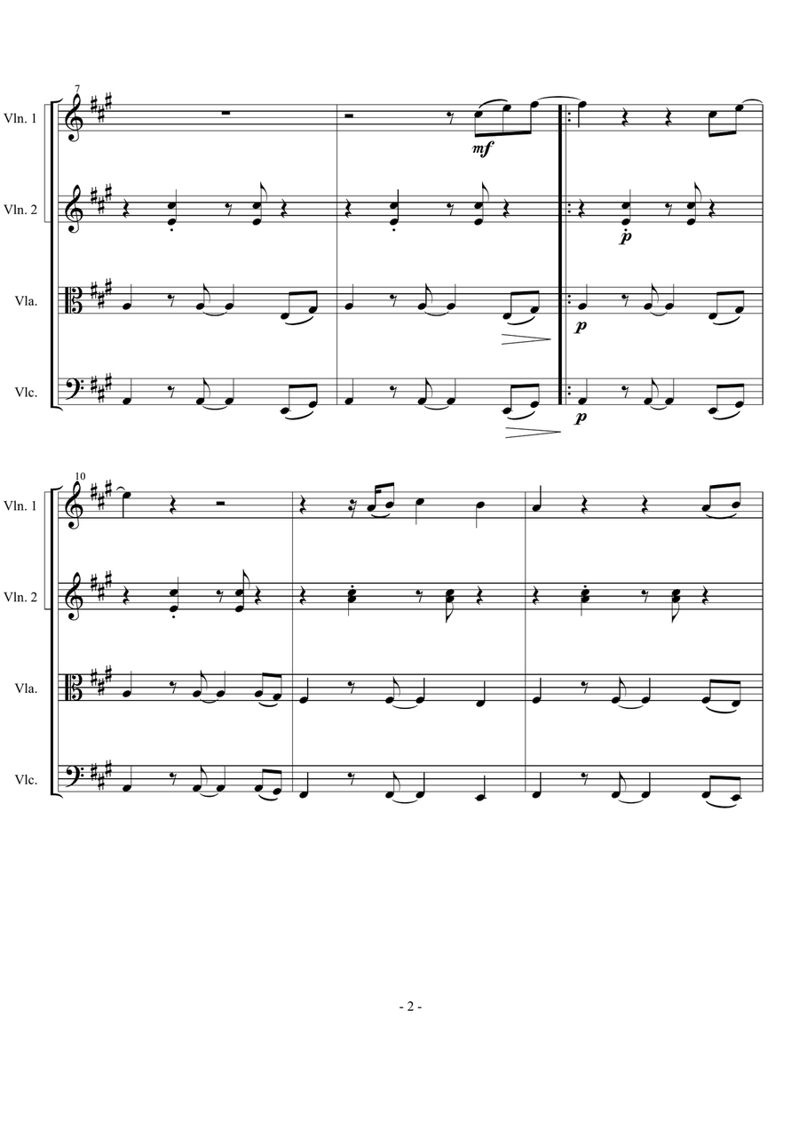 Stand By Me Stand By Me String Quartet scores gallery preview page 2