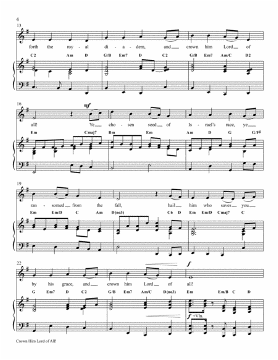 Crown Him Lord of All! Solo Choir scores gallery preview page 14