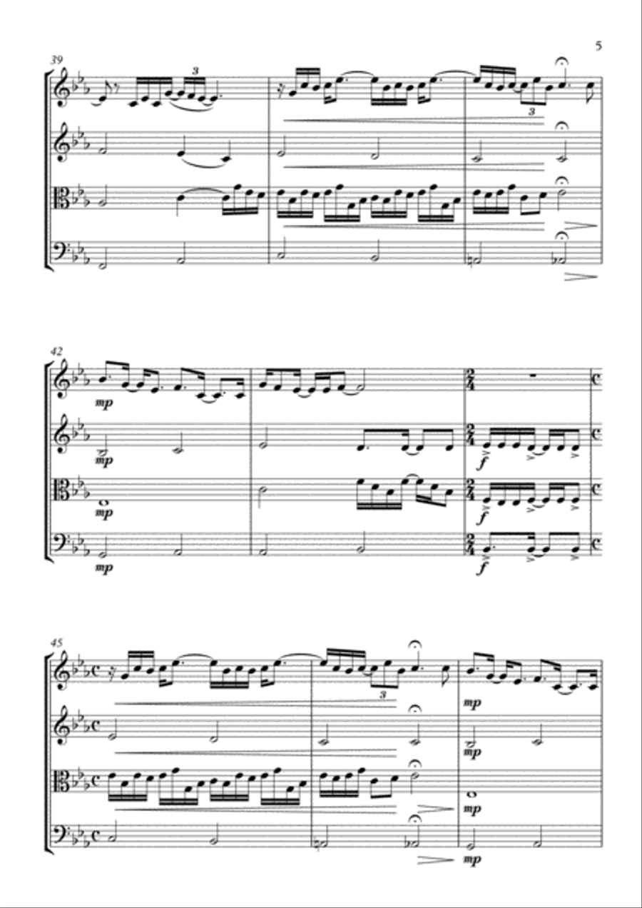 Your Song Your Song String Quartet scores gallery preview page 6