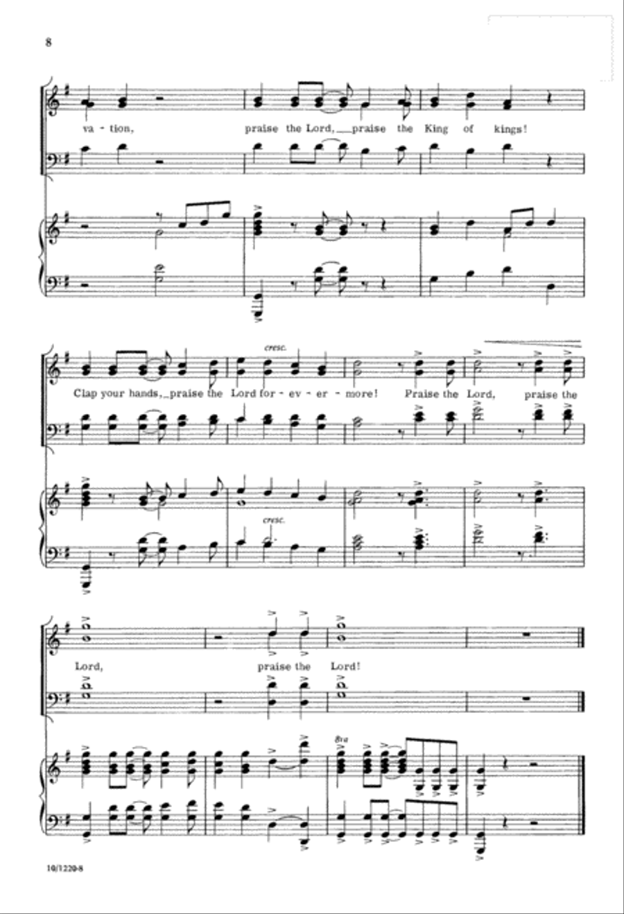 Psalms of Praise Psalms of Praise 4-Part scores gallery preview page 8