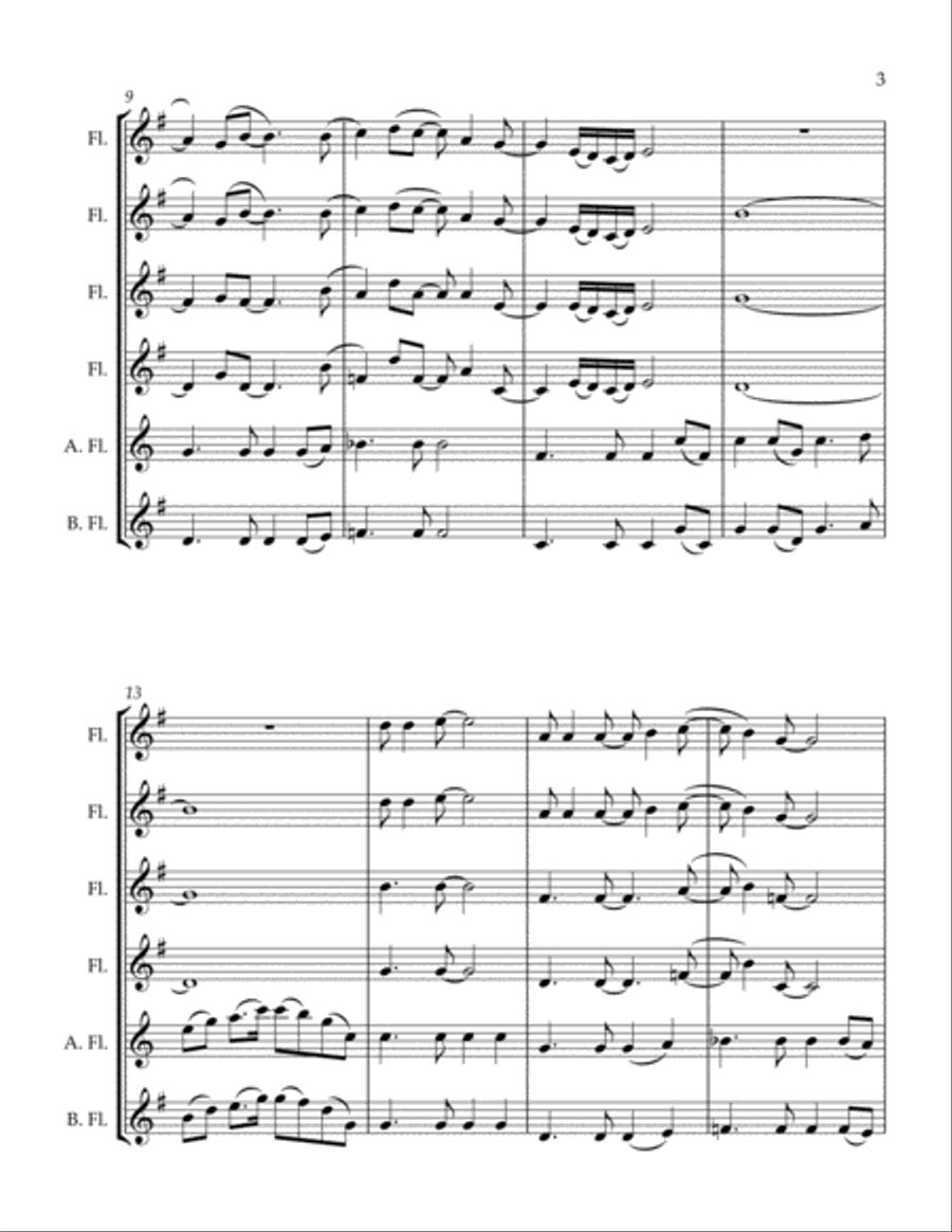 Fat Old Sun Flute Solo scores gallery preview page 3