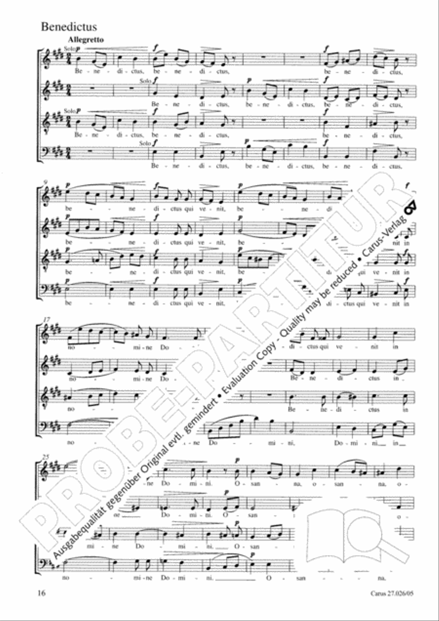 Mass in A minor Mass in A minor 4-Part scores gallery preview page 17
