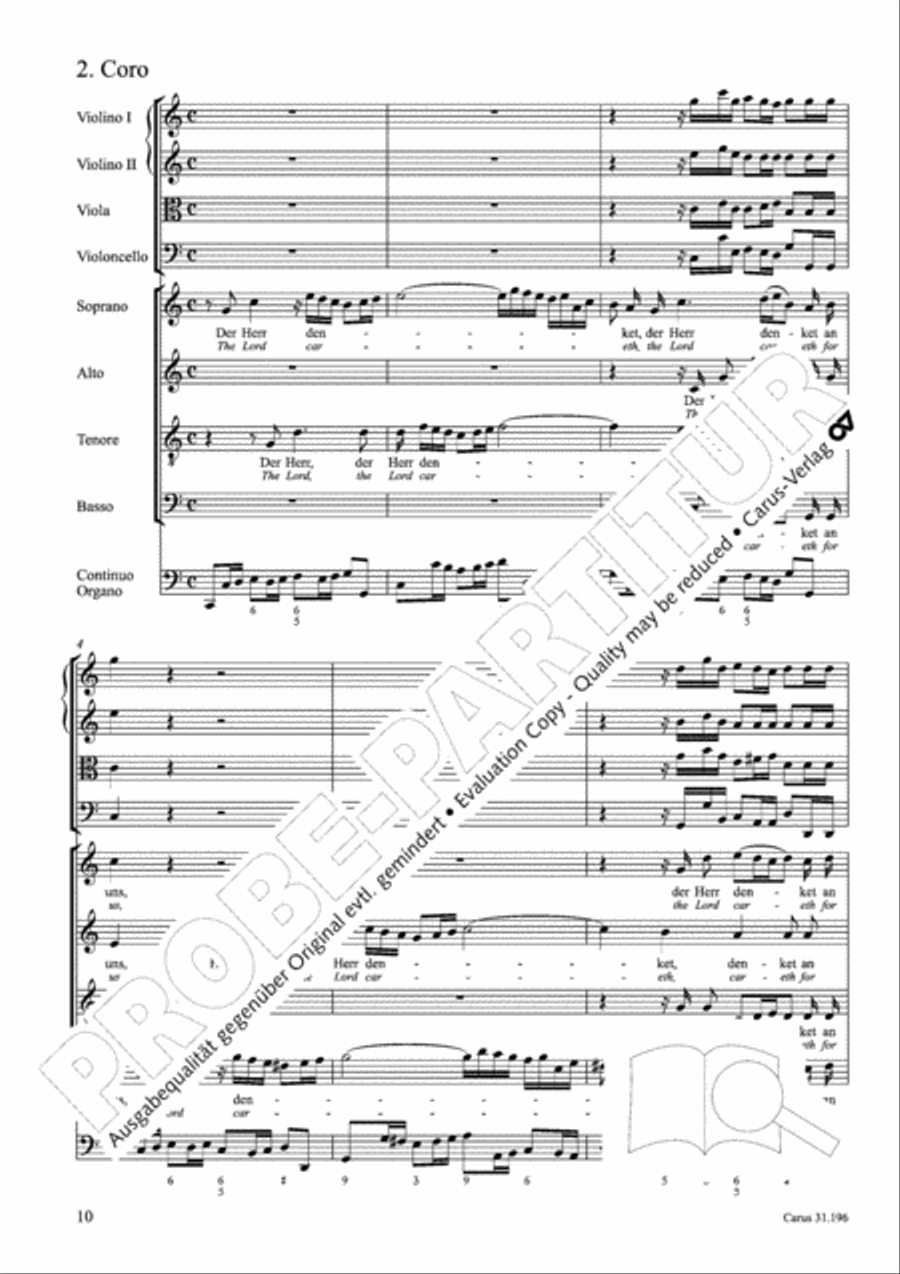 The Lord is mindful of us (Der Herr denket an uns) STB scores gallery preview page 10