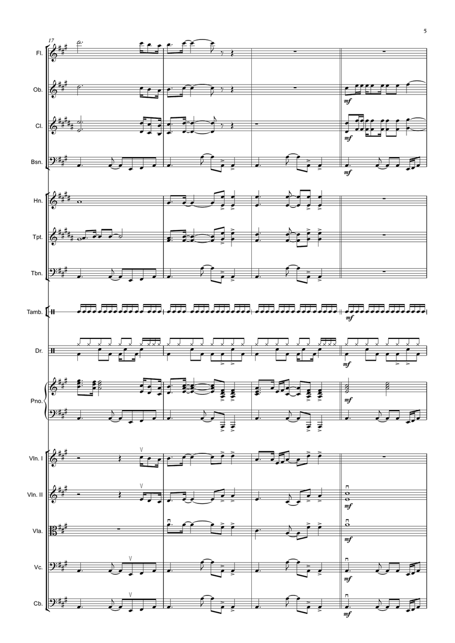 Dancing Queen Full Orchestra scores gallery preview page 5