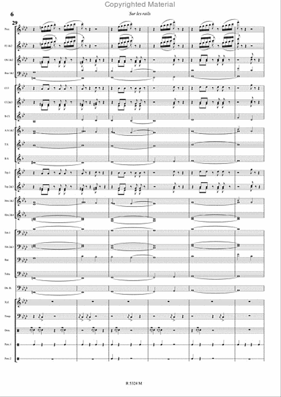 Sur les rails Sur les rails Concert Band scores gallery preview page 7