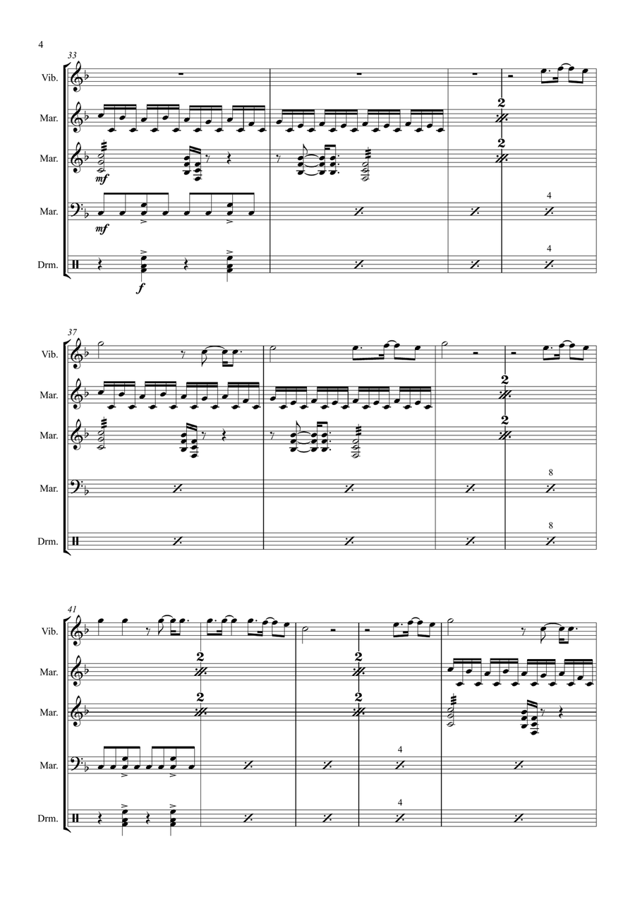 Thunderstruck Percussion Ensemble scores gallery preview page 6