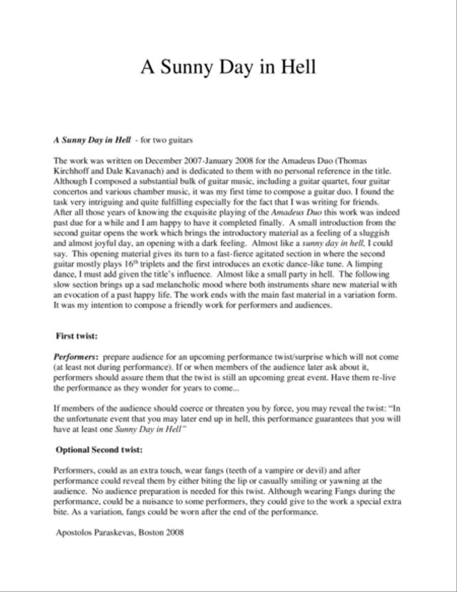A Sunny Day in Hell Guitar scores gallery preview page 3