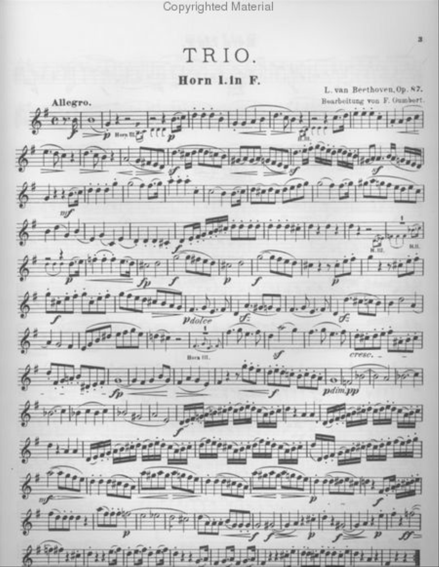 Trio for Three Horns - Opus 87 Woodwind Trio scores gallery preview page 2
