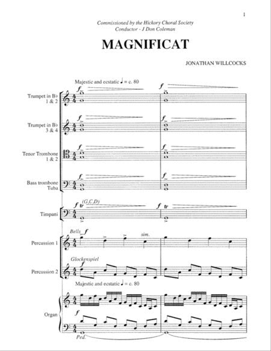 Magnificat - Brass and Percussion/Score and Parts Percussion scores gallery preview page 2