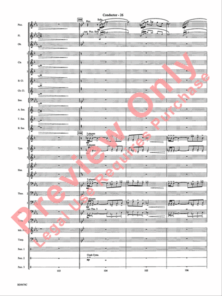 Through the Vulcan's Eye Concert Band scores gallery preview page 29