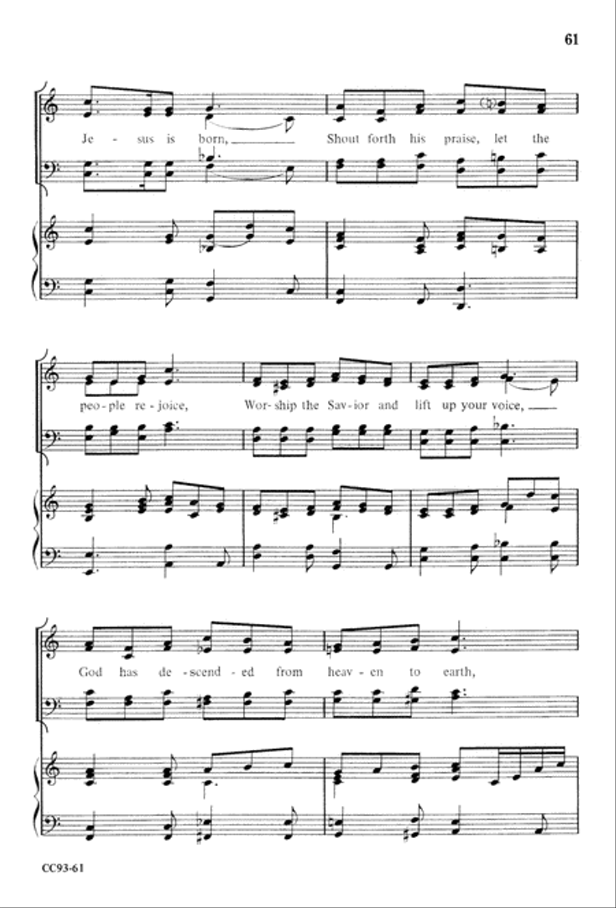 Jesus Is Born Jesus Is Born 4-Part scores gallery preview page 63