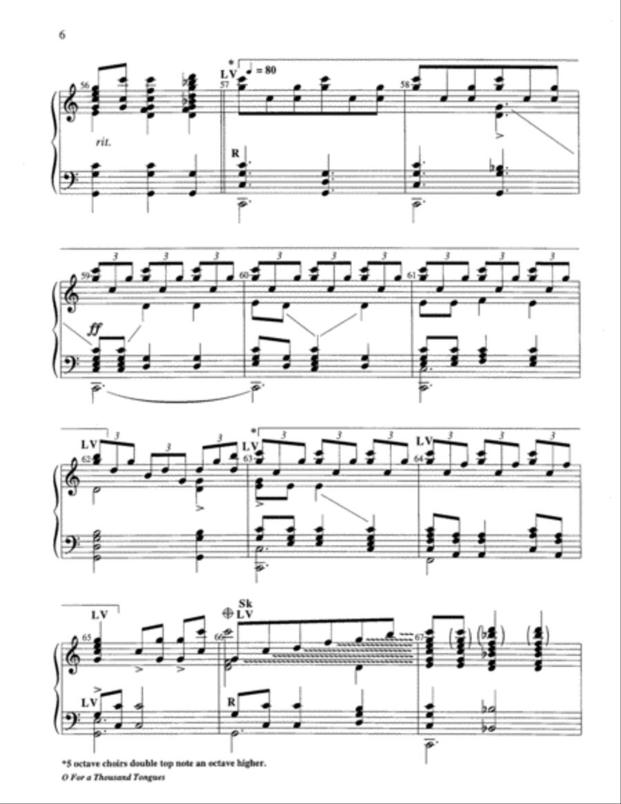 O for a Thousand Tongues 5-Octaves scores gallery preview page 12