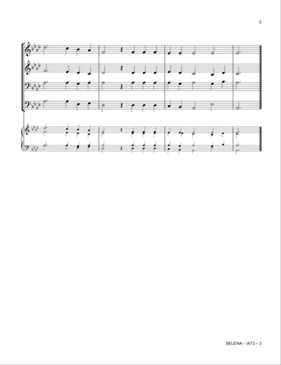 SELENA (O Love Divine) SELENA (O Love Divine) Small Ensemble scores gallery preview page 3