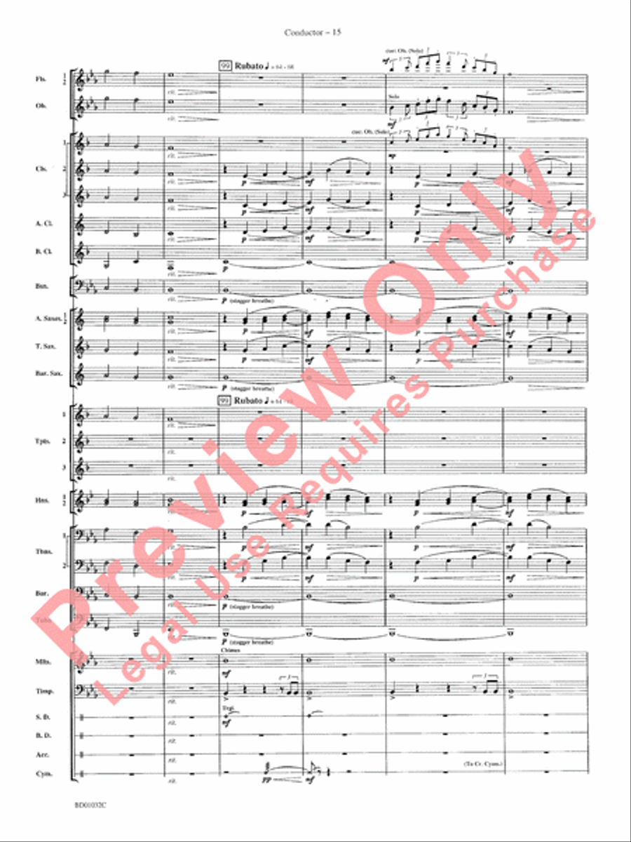 The Gathering of the Yeomen Concert Band scores gallery preview page 18