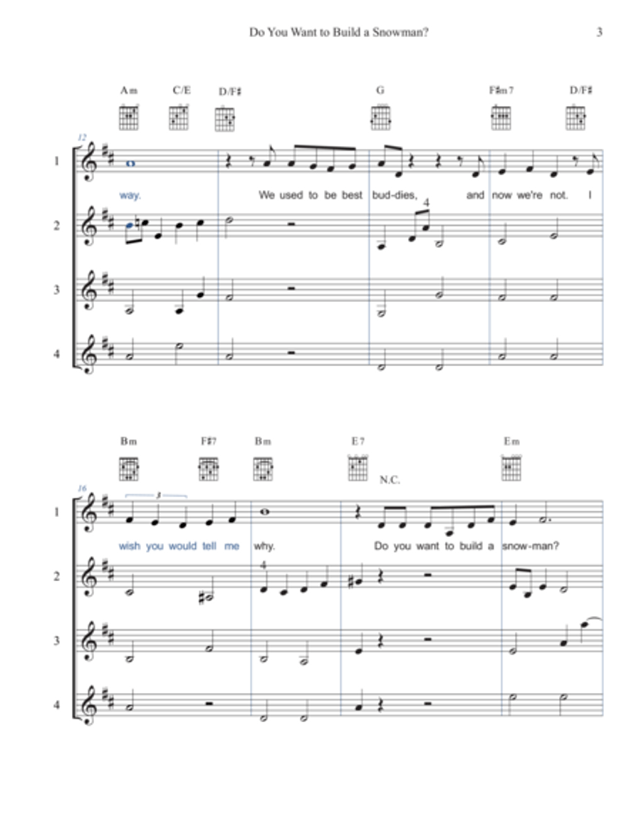 Do You Want To Build A Snowman? String Duet scores gallery preview page 4