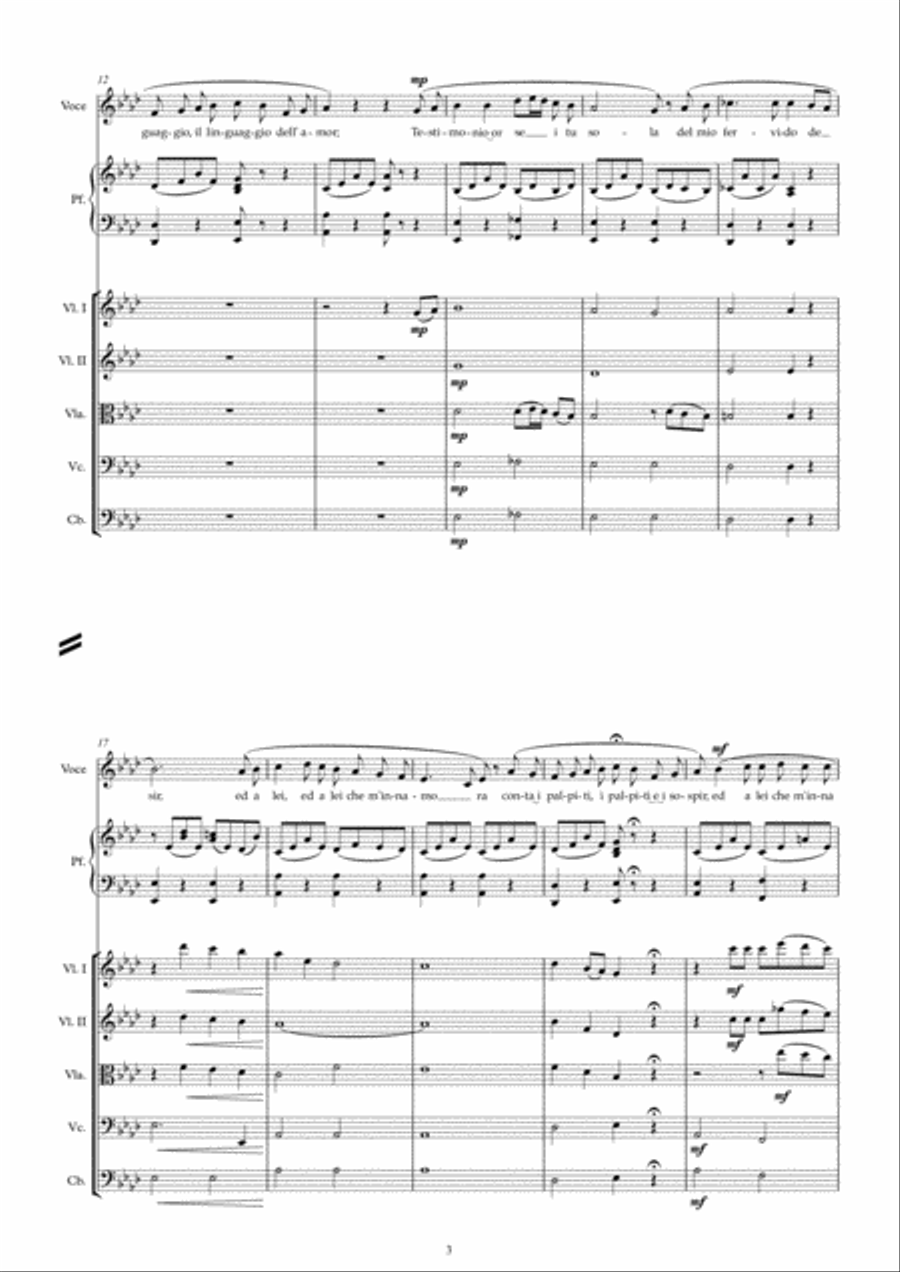 Vaga luna che inargenti Vaga luna che inargenti String Orchestra scores gallery preview page 3
