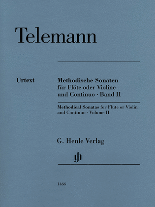 Book cover for Methodical Sonatas for Flute or Violin and Continuo – Volume 2